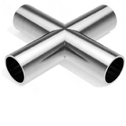 Sanitary Stainless Steel 304 316L Butt Weld Pipe Fitting Equal Cross