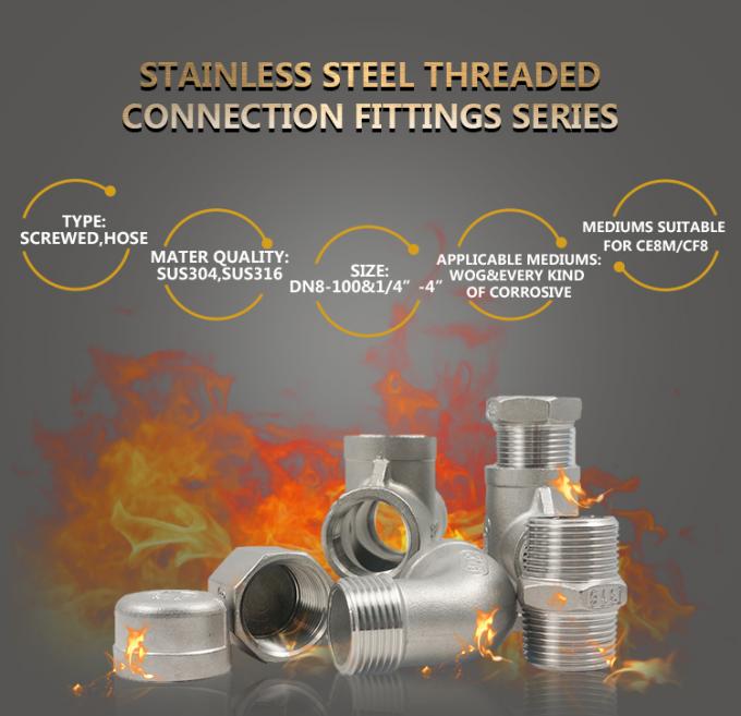 Garnitures crois&eacute;es hydrauliques de conduite d'eau d'acier inoxydable de solides solubles 304 0