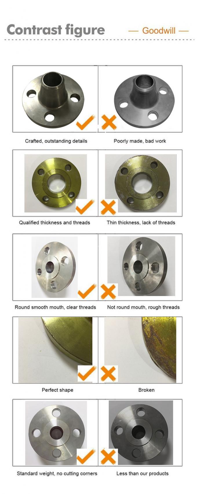 SA182 F51 Flange de cou de soudure longue ASME B16.5 600# Préférence de pression 8" Taille 405mm Longueur pour les applications résistantes à la corrosion 2