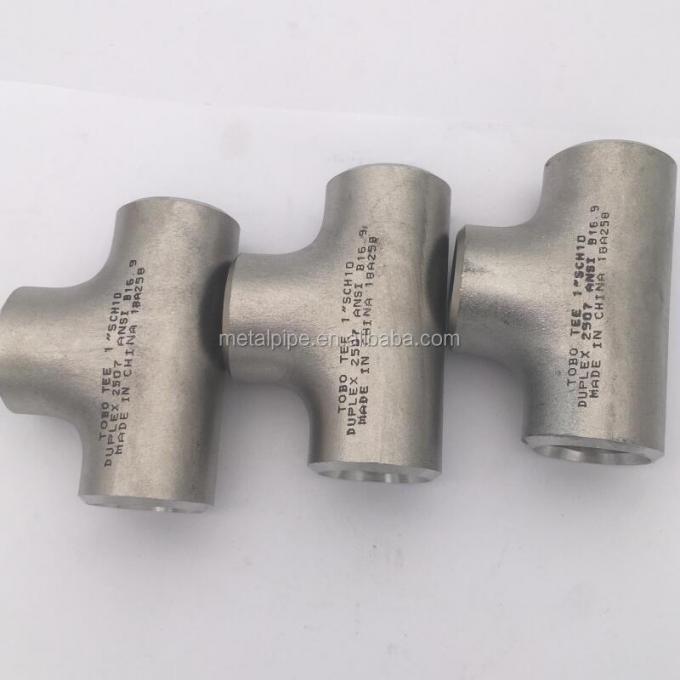 METAL Fittings de tuyaux en acier à faible alliage de soudage de boutons Fittings de tuyaux équivalents Tee A403 WP904L 6" SCH40 ASME B16.9 0