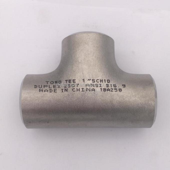 METAL Fittings de tuyaux en acier à faible alliage de soudage de boutons Fittings de tuyaux équivalents Tee A403 WP904L 6" SCH40 ASME B16.9 2