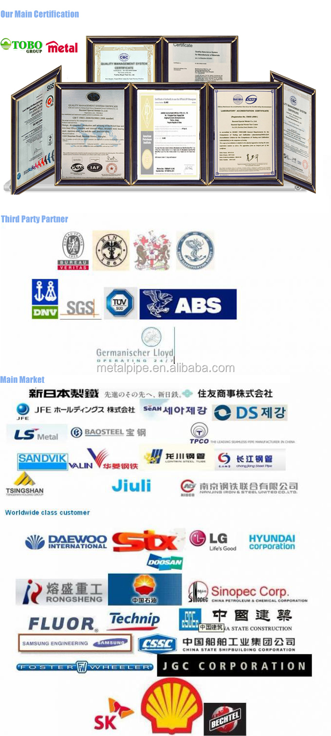 Pipe métallique en acier inoxydable 304/316 de haute qualité 6