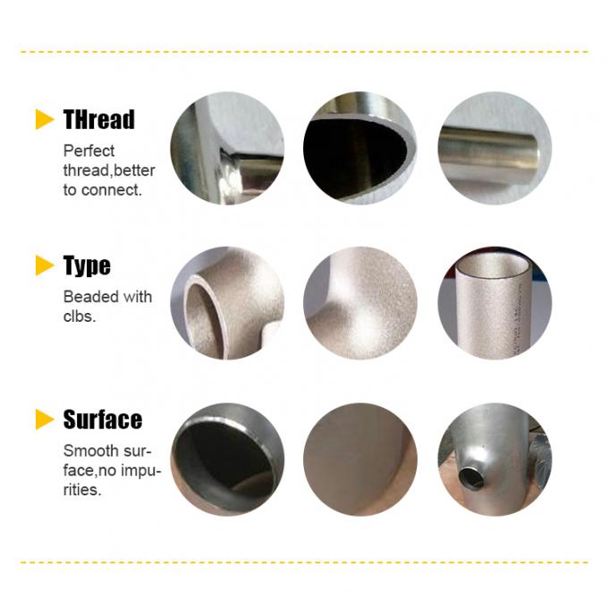 ASME B16.9 TR TEE égal à TEE 1/8" à 60" en acier inoxydable laminé au sable 1