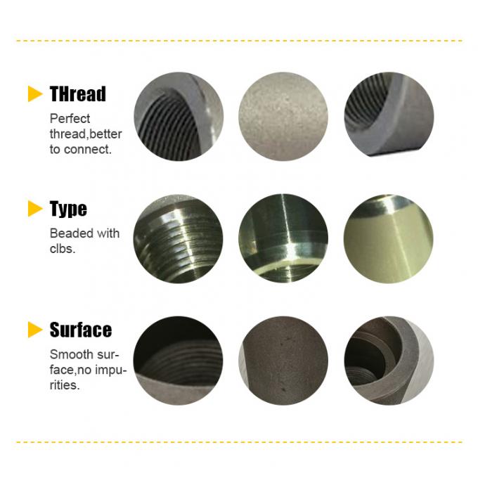Pièces de raccordement en acier inoxydable SS316 à résistance forgée fileté NPT 3000LB NPS 1/2"-4" SCH160 ASME B16.11 3