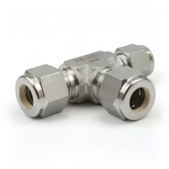 Swagelok Type Hikelok Stainless Steel Brass Union Tee 3 Way Tube Connector Double Ferrule Compression Tube Fittings