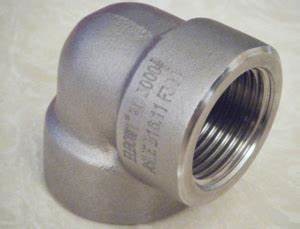 Pipe Fitting 90 Degree SW/TH 3000LB ASTM A182 F316L ASME B16.11 Stainless Steel 3/4 Thread Elbow