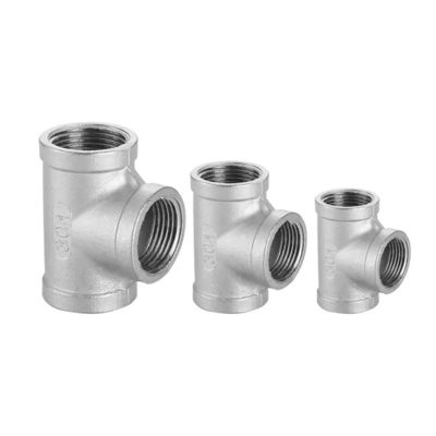 Hydraulic Transition Pipe Fittings Stainless Steel 304/316 threaded connector Tee Female
