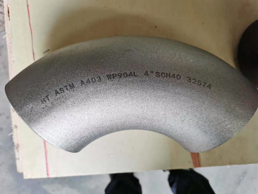 90D Elbow ASME/ANSI B 16.5 A403-GR.WP347H 6 Inch Butt Welding Gas Pipe Fittings Black Painting Pressure Rating 9000LBS
