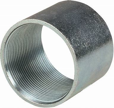 Round Threaded Connector Coupling Pipe Fittinfs SS304 Stainless Steel All Thread Tube Sleeve