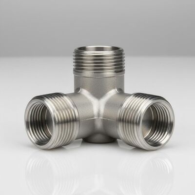 T-shirt en acier inoxydable de 3000 psi avec température de 1000 ° F et extrémité filetée pour une distribution optimale du débit