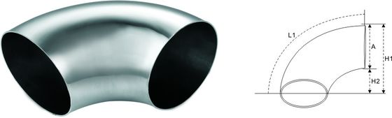 Factory Price Pipe Fitting Butt Weld Stainless Steel Bevel End Long Radius 90 Degree Elbow